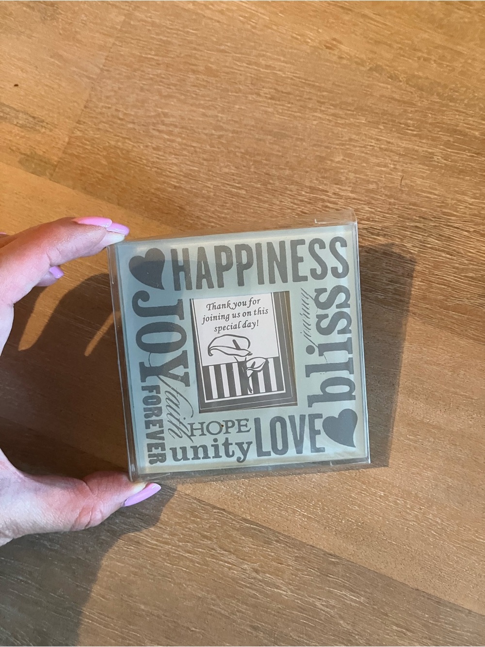 Love-Themed Photo Frame Coasters